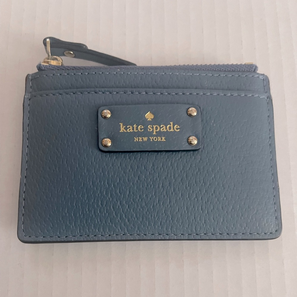 Kate Spade Blue Leather Card Holder